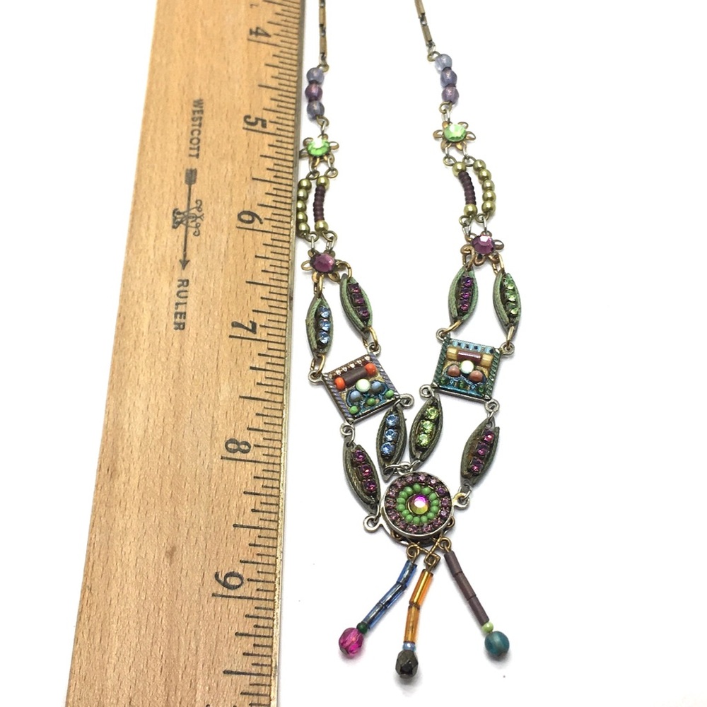 Signed ADaYa jewelry. Gorgeous Hand Made Adaya Necklace Swarovski Crystals - Picture 3 of 5